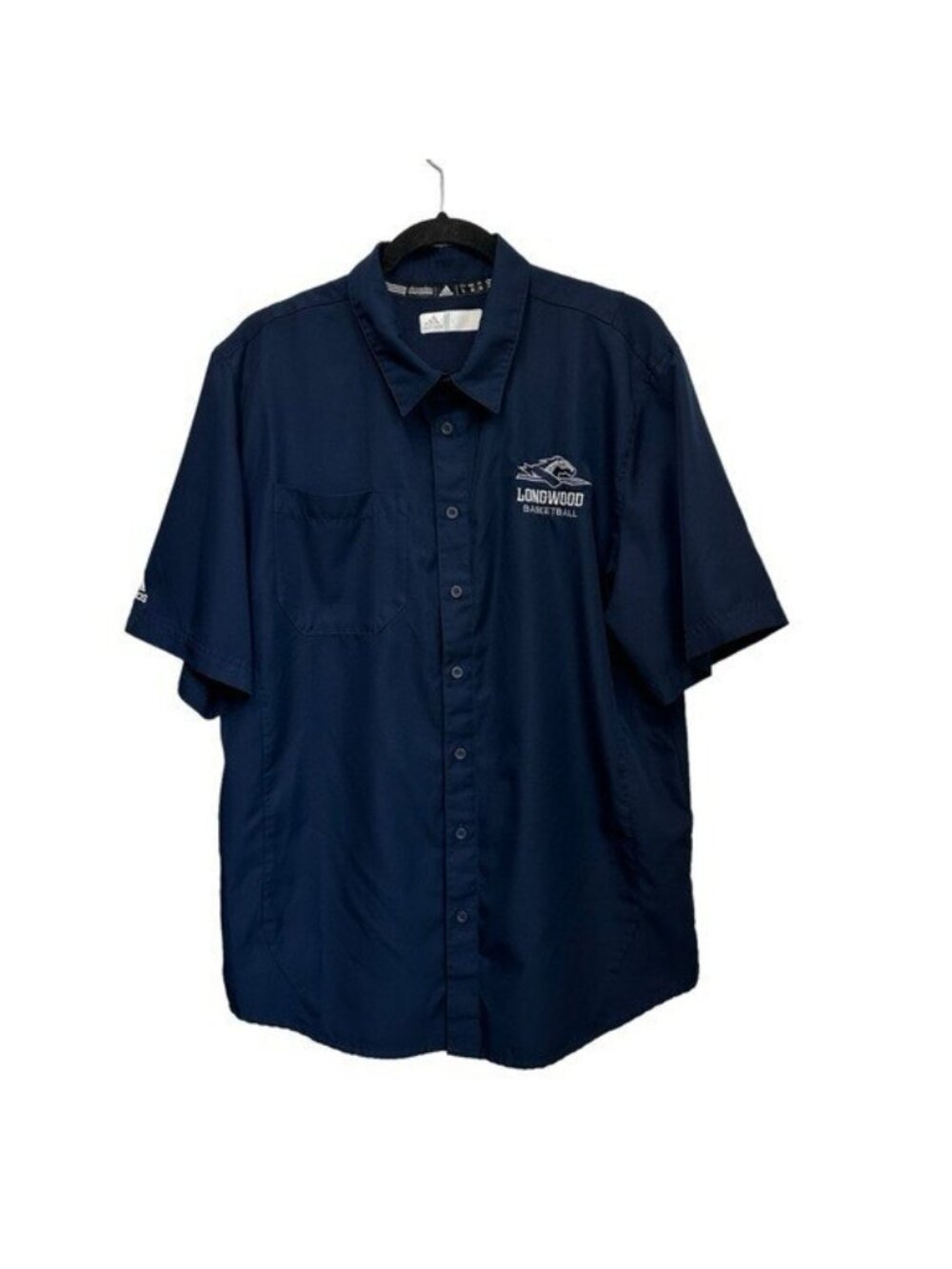 Longwood University Lancers NCAA Basketball Button Down Shirt Adidas Men's L